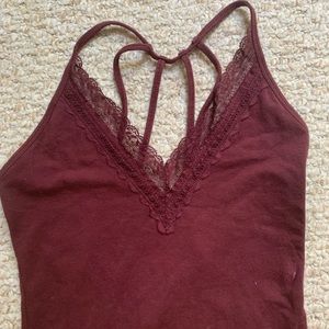 Abercrombie and Fitch Maroon Bodysuit